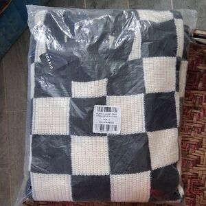 Torrid Black and White Checkered Cardigan